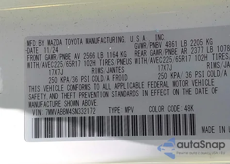 2025 Mazda Cx-50 2.5 S Preferred Package из США, поврежденный, VIN 7MMVABBM4SN332172